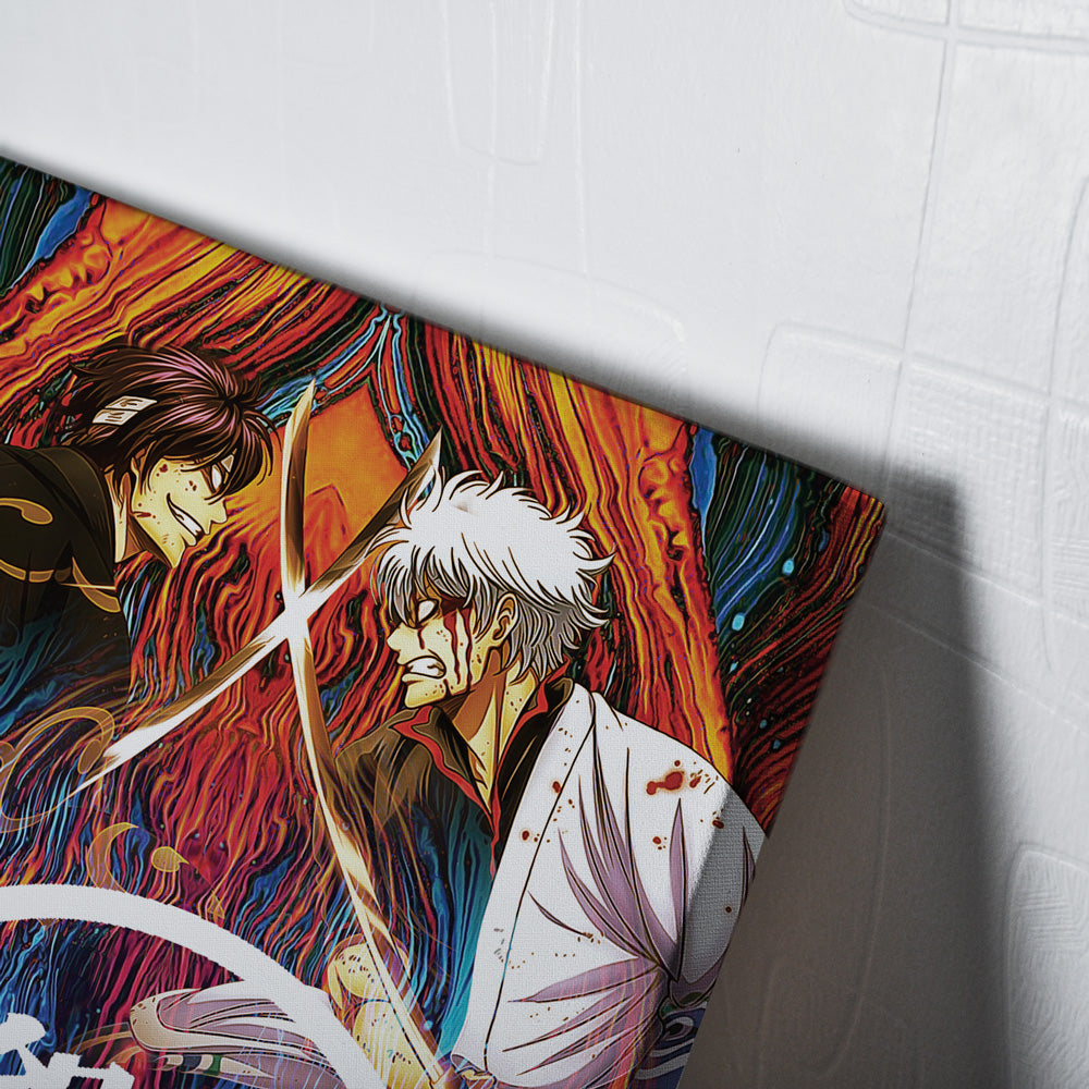 Trippy Shinsuke vs Gintoki Gintama Canvas Print Wall Art - Kurodrip