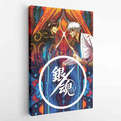 Trippy Shinsuke vs Gintoki Gintama Canvas Print Wall Art - Kurodrip