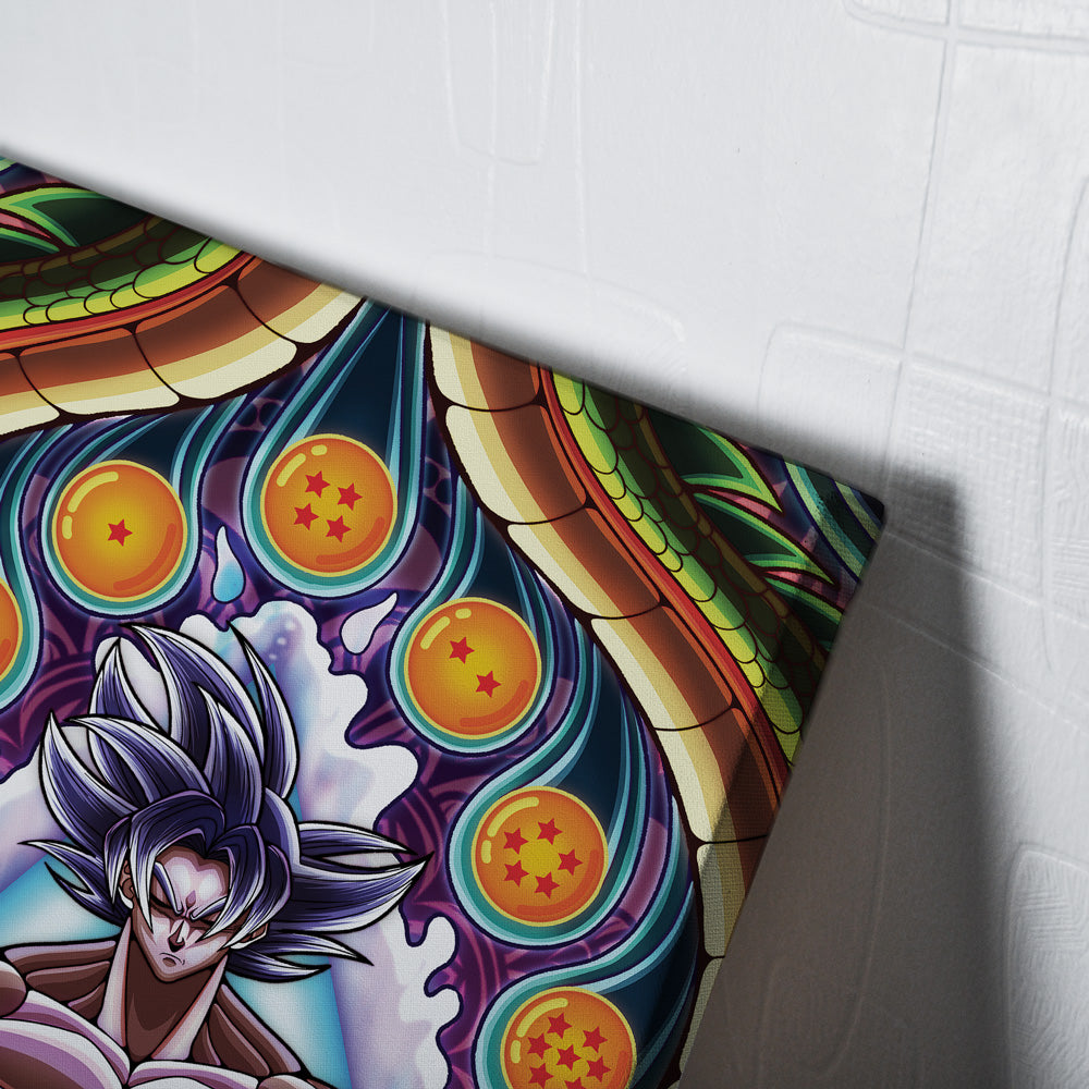 Trippy Ultra Instinct Goku Dragon Ball Super Vertical Canvas Print Wall Art - Kurodrip