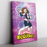 Trippy Ochaco Uraraka My Hero Academia Canvas Print Wall Art - Kurodrip