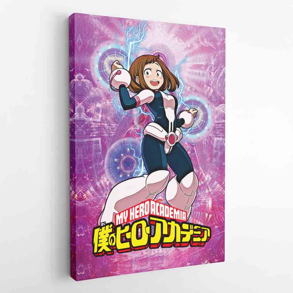 Trippy Ochaco Uraraka My Hero Academia Canvas Print Wall Art - Kurodrip