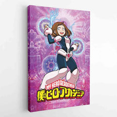 Trippy Ochaco Uraraka My Hero Academia Canvas Print Wall Art - Kurodrip