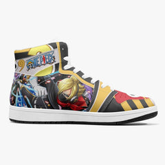Vinsmoke Sanji Stealth Black One Piece Mid 1 Basketball Shoes