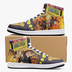 Vinsmoke Sanji Timeskip One Piece Mid 1 Basketball Shoes