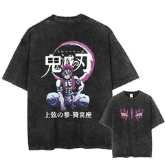 Kurodrip "Upper Rank Three" Demon Slayer Vintage Washed Oversized T-Shirt