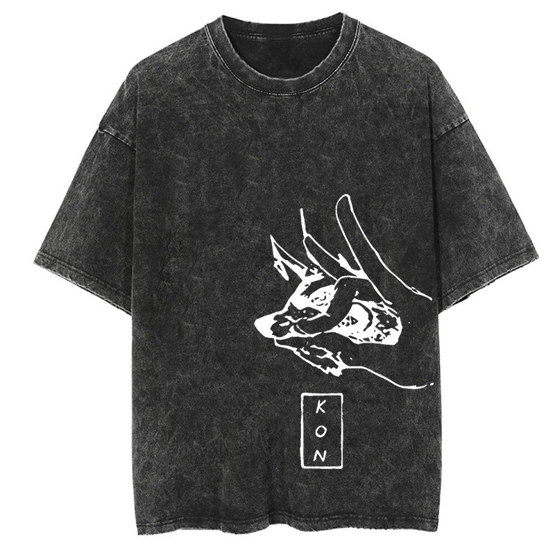 Kurodrip "Kon" Chainsaw Man Vintage Washed Oversized T-Shirt