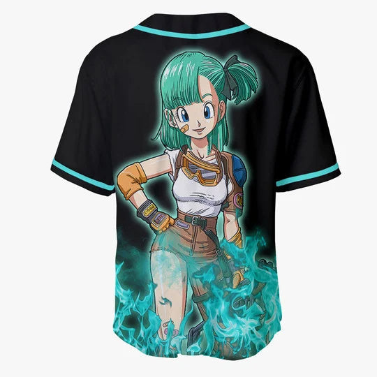 3D Anime Bulma Custom Fandom -Dragon Ball Baseball Tee - Kurodrip