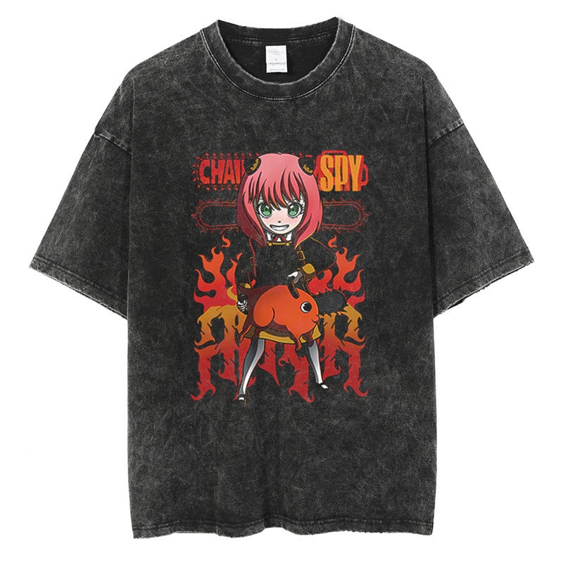 Kurodrip "Anyata" Spy x Family Vintage Washed Oversized T-Shirt
