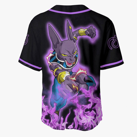 3D Anime Beerus Custom Fandom - Dragon Ball Baseball Tee - Kurodrip