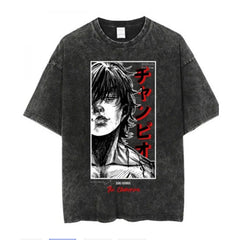 Kurodrip "The Champion" Baki Hanma Vintage Washed Oversized T-Shirt