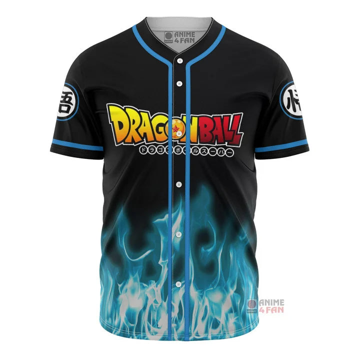 3D Anime Goku Blue Custom Fandom - Dragon Ball Baseball Tee - Kurodrip
