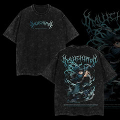 Kurodrip "Muichiro Tokito" Demon Slayer: Kimetsu no Yaiba Vintage Washed Oversized T-Shirt