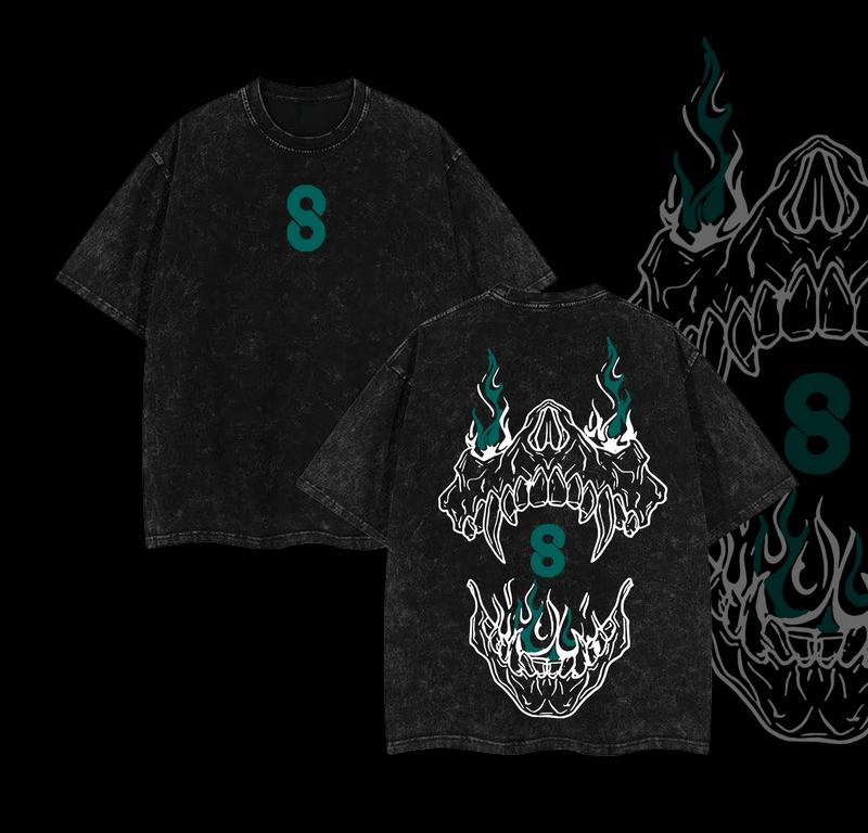Kurodrip "Kafka Hibino" Kaiju No. 8 Vintage Washed Oversized T-Shirt