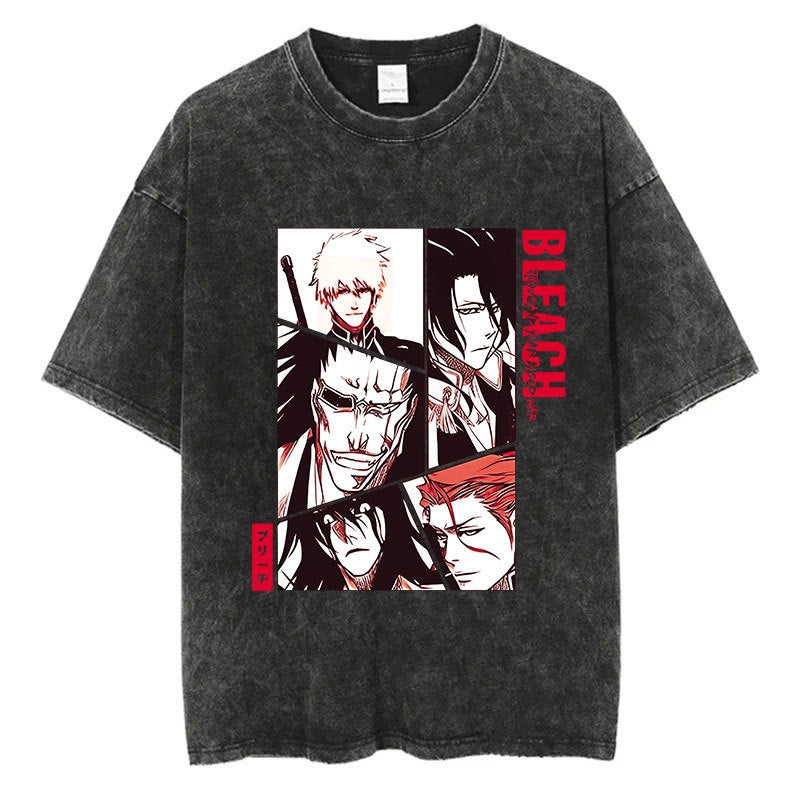 Kurodrip "Rescue Team" Bleach Vintage Washed Oversized T-Shirt