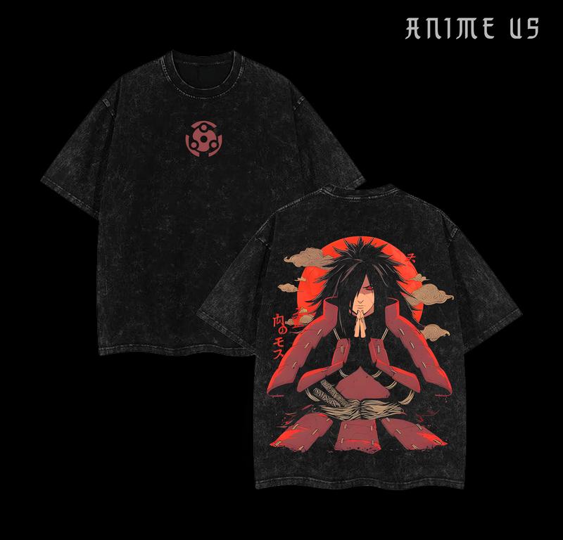 Kurodrip "Madara Uchiha" Naruto Vintage Washed Oversized T-Shirt
