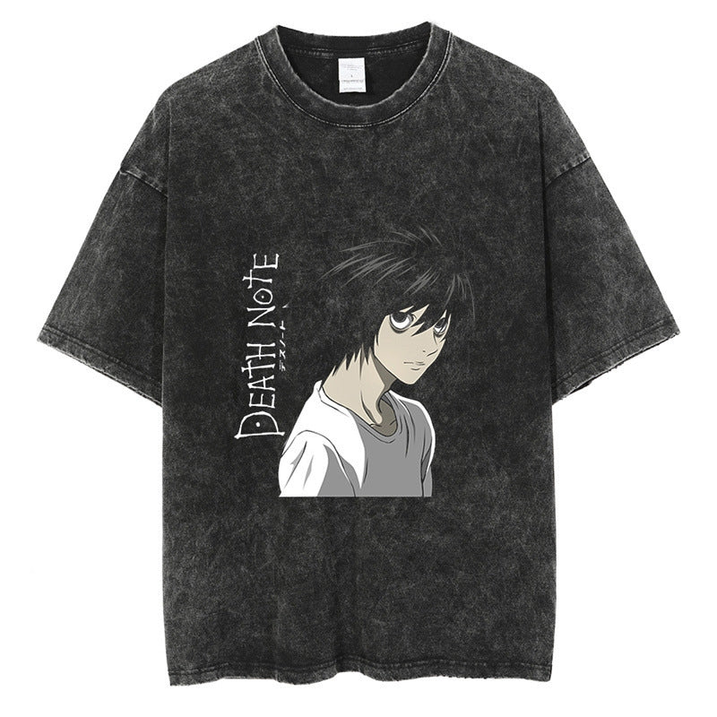 Kurodrip "L" Death Note Vintage Washed Oversized T-Shirt
