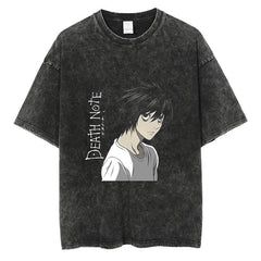 Kurodrip "L" Death Note Vintage Washed Oversized T-Shirt