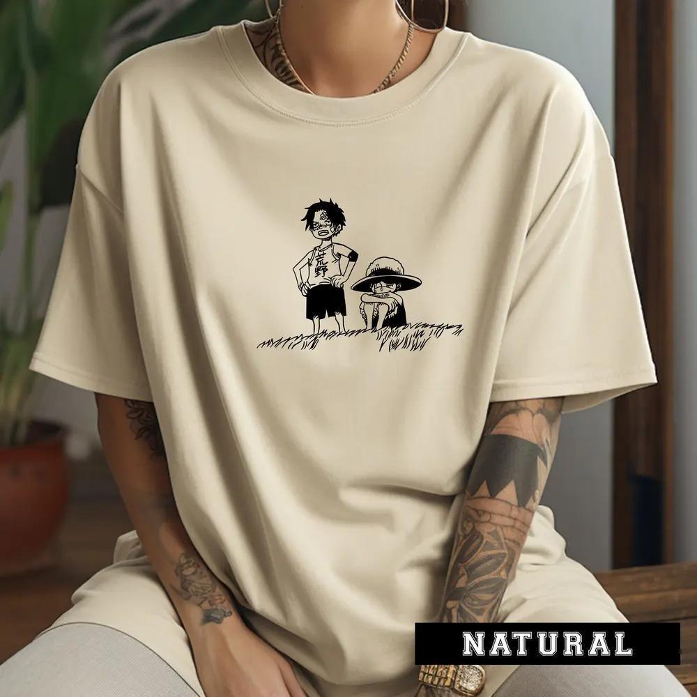 One Piece T-Shirt, Anime One Piece, Anime brotherhood shirt, Manga Shirt, Vintage Anime Shirt, Luffy and Ace Childhood Sweatshirt - Kurodrip