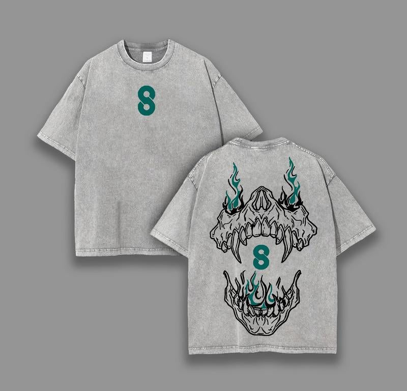 Kurodrip "Kafka Hibino" Kaiju No. 8 Vintage Washed Oversized T-Shirt