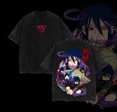 Kurodrip "Sasuke Uchiha" Naruto Vintage Washed Oversized T-Shirt