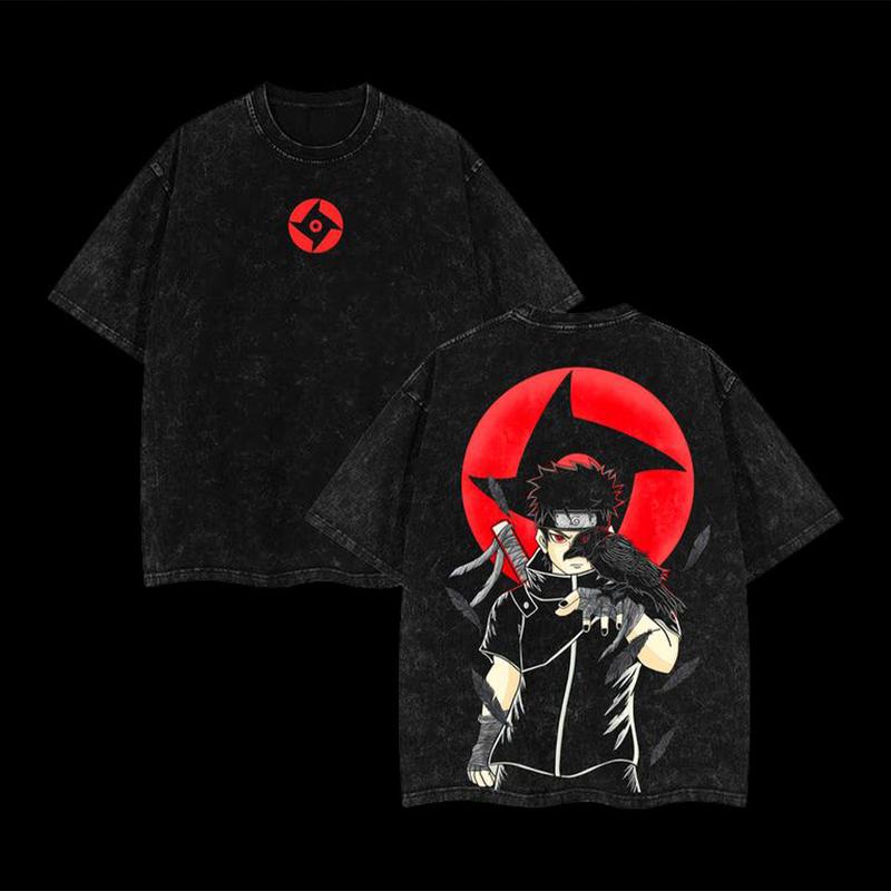 Kurodrip "Shisui Uchiha" Naruto Vintage Washed Oversized T-Shirt