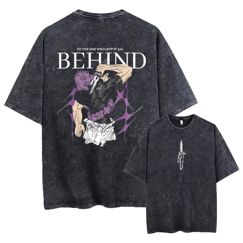 Kurodrip "Toji Behind" Jujutsu Kaisen Vintage Washed Oversized T-Shirt