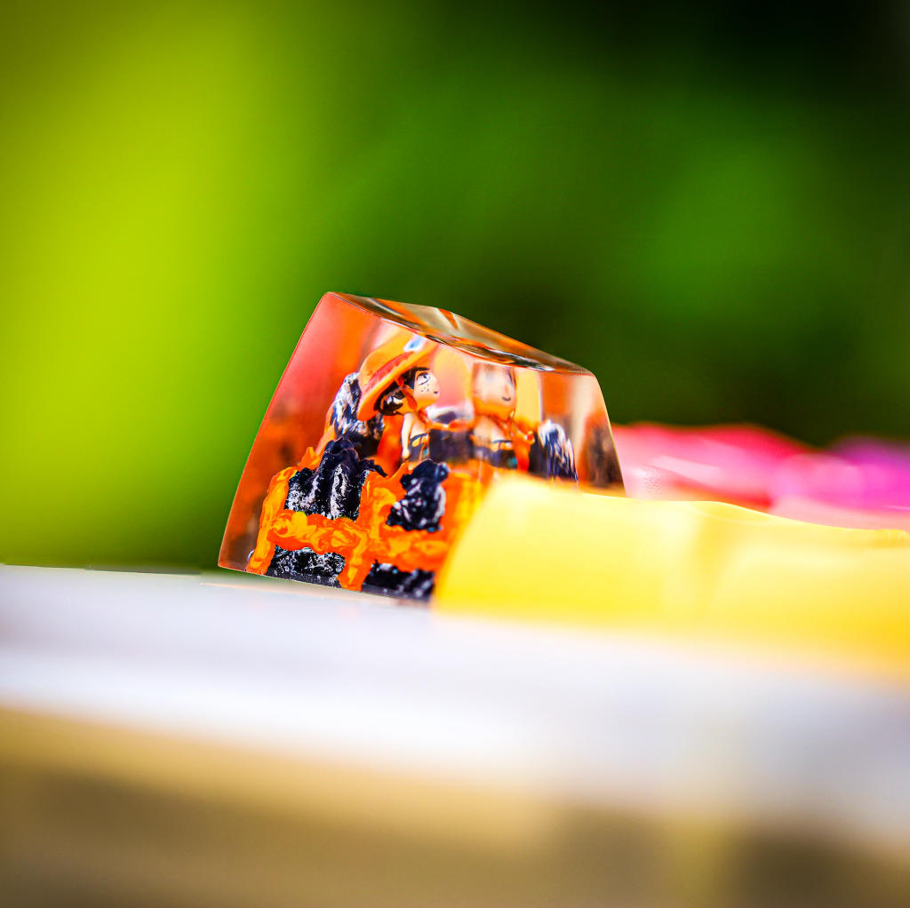 Kurodrip "Ace (Fire Fist)" One Piece Artisan Resin Keycap