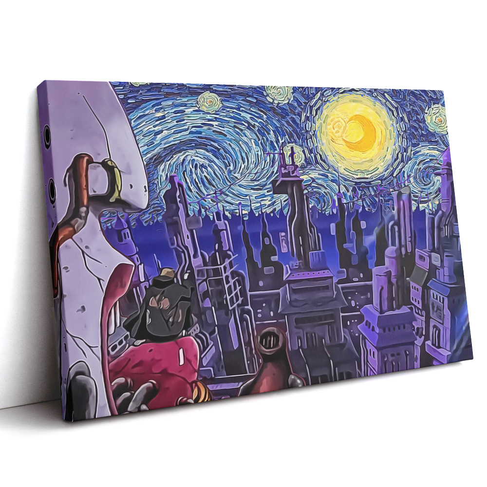 Akatsuki Amekagure Naruto Starry Night Canvas Print Wall Art - Kurodrip