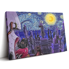 Akatsuki Amekagure Naruto Starry Night Canvas Print Wall Art - Kurodrip