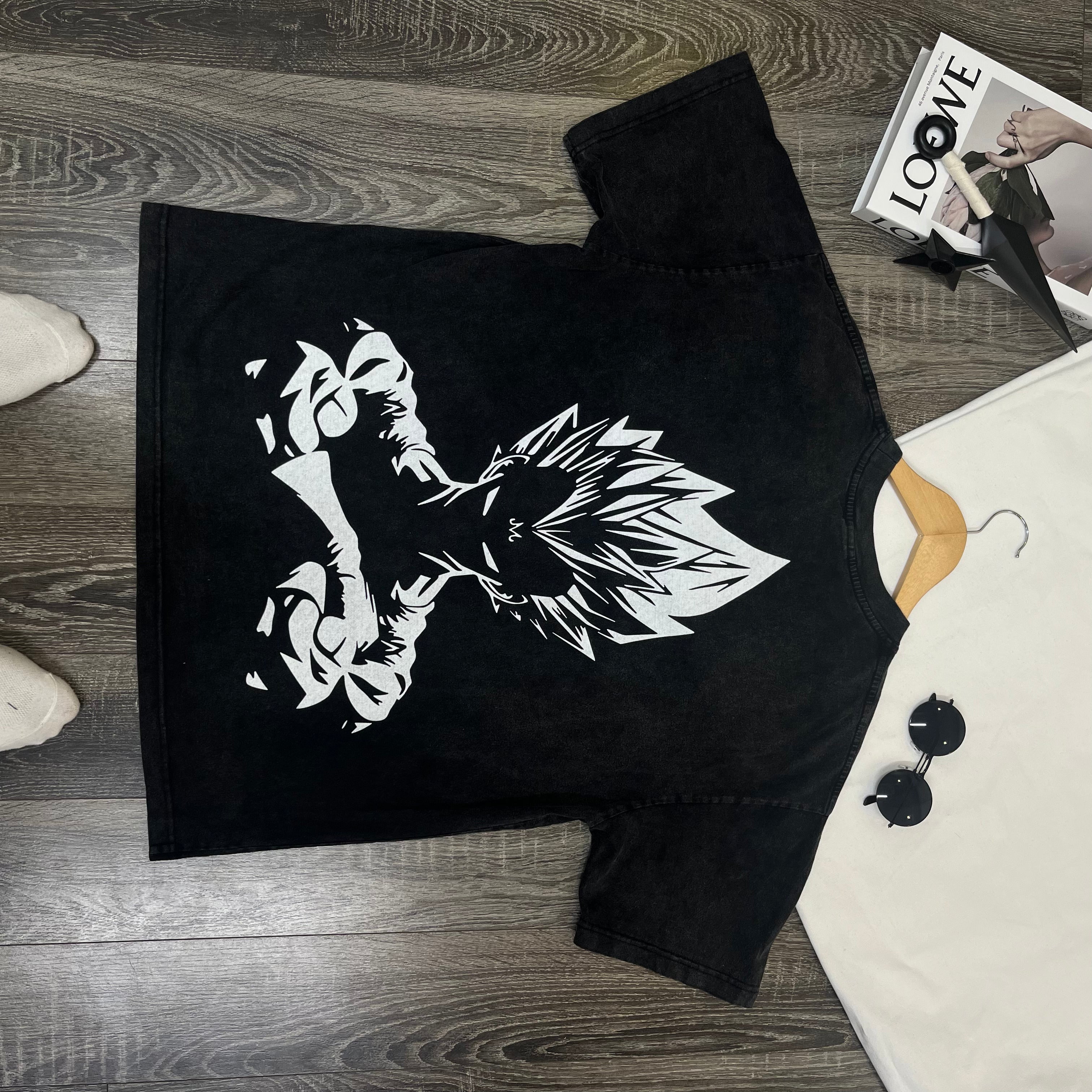 Kurodrip "Super Saiyan Majin Vegeta Dragon Ball Z" Vintage Washed Oversized T-shirt - Kurodrip