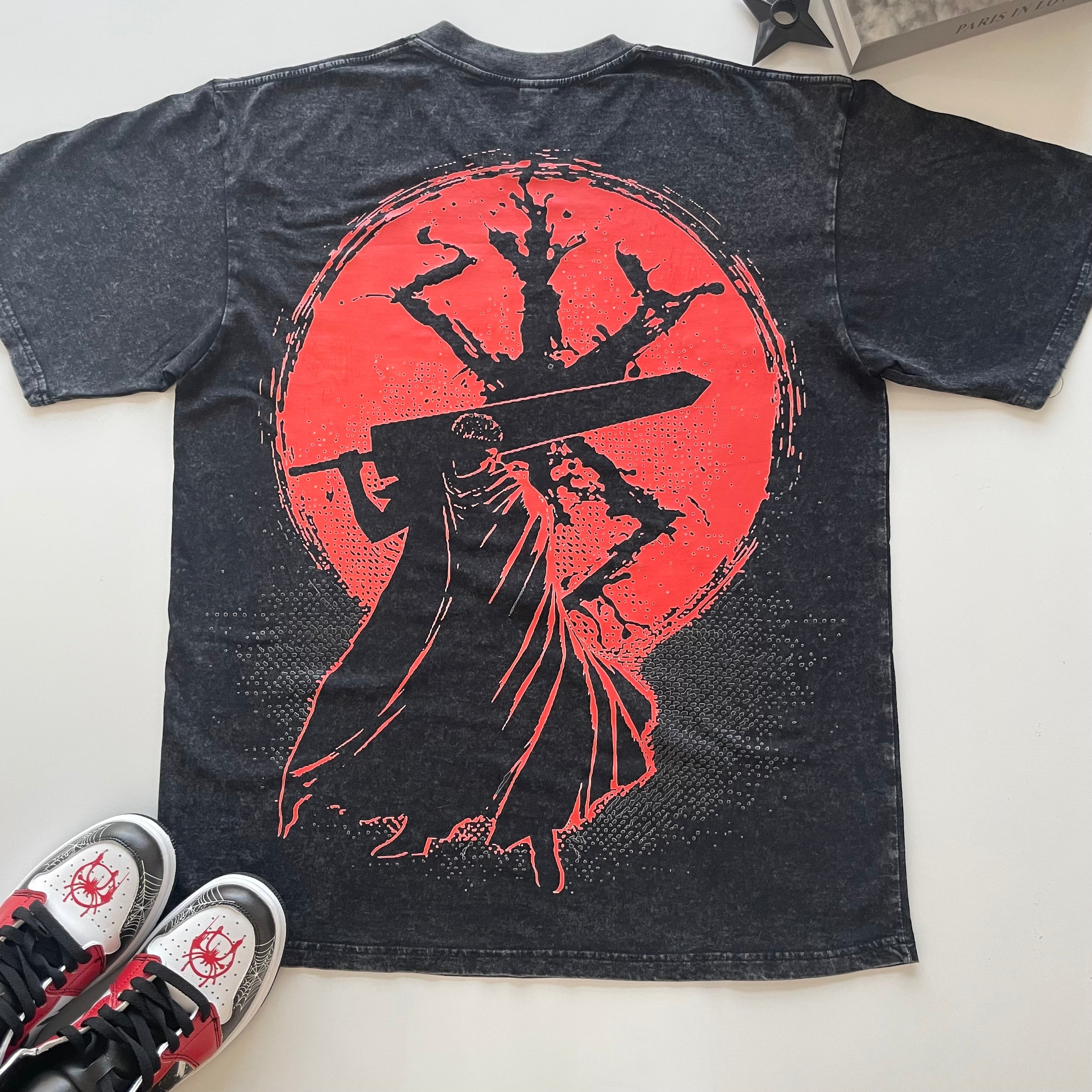 Kurodrip "Berserk Guts Anime Aesthetic Vintage Oversize T Shirt - Kurodrip