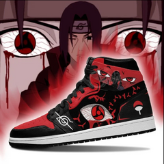 Itachi Sharingan Eyes Mid 1 Basketball Shoes - Kurodrip