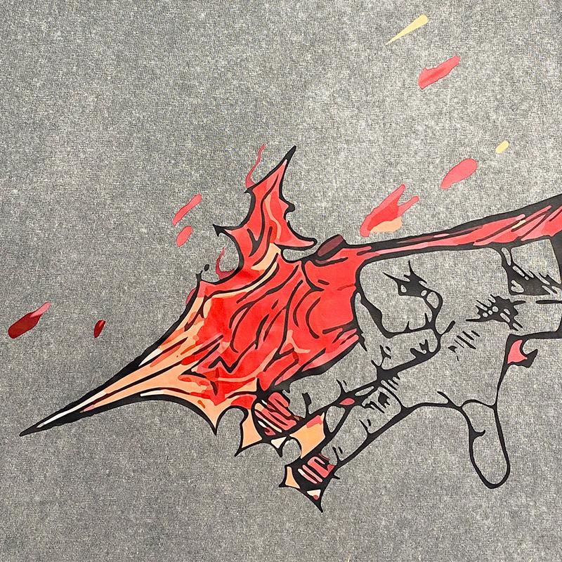 Kurodrip "Ryomen Sukuna Divine Flame Jujutsu Kaisen" Vintage Washed Oversized T-Shirt - Kurodrip