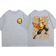 Zenitsu X Sleeping Beast - Demon Slayer Oversize T Shirt - Kurodrip