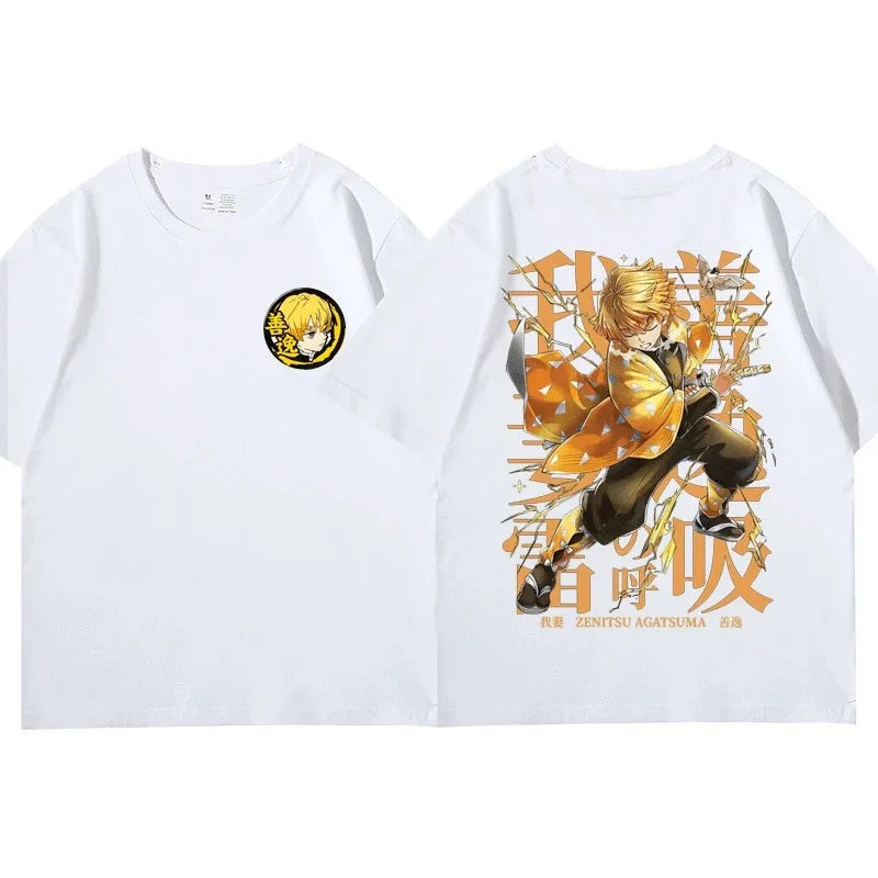 Zenitsu X Sleeping Beast - Demon Slayer Oversize T Shirt - Kurodrip