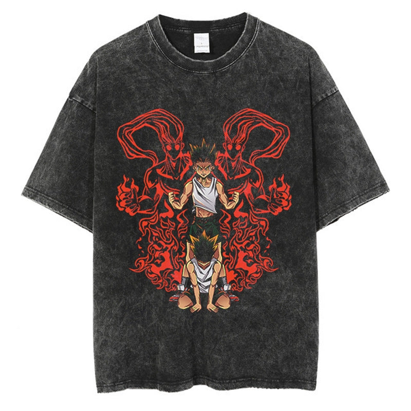 Kurodrip "Gon Rage" Hunter x Hunter Vintage Washed Oversized T-Shirt