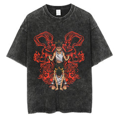 Kurodrip "Gon Rage" Hunter x Hunter Vintage Washed Oversized T-Shirt