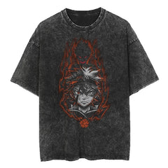 Kurodrip "Asta" Black Clover Vintage Washed Oversized T-Shirt