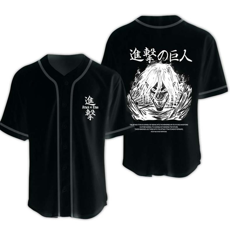 Camisa Eren Attack on Titan Baseball Jersey - Kurodrip
