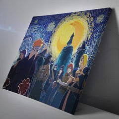 Akatsuki Ultimate Ninja Storm Naruto Starry Night Canvas Print Wall Art - Kurodrip