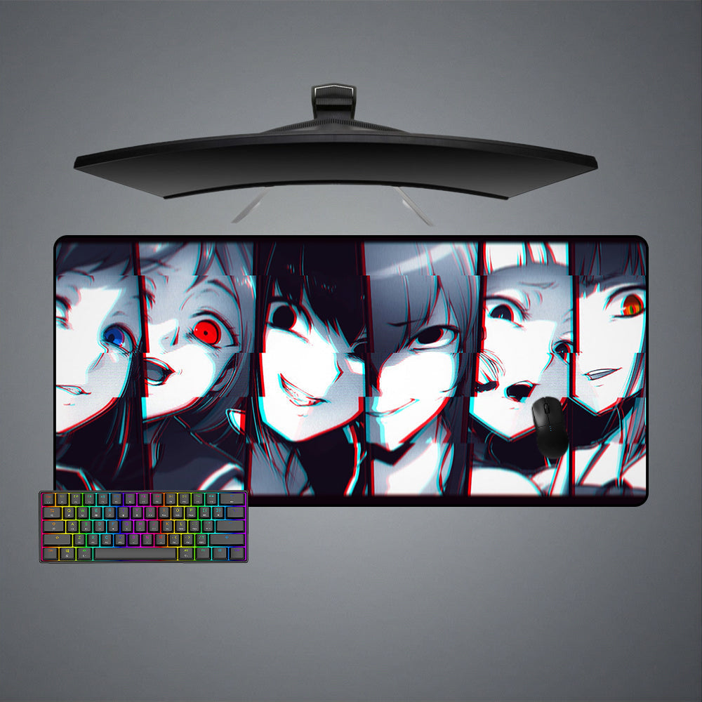 Anime Girl Glitch Collage Size Gaming Mouse Pad - Kurodrip