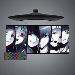 Anime Girl Glitch Collage Size Gaming Mouse Pad - Kurodrip