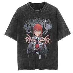 Kurodrip "Control" Chainsaw Man Vintage Washed Oversized T-Shirt