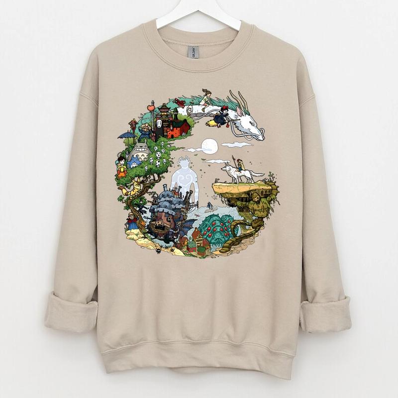 Studio Ghibli Sweatshirt, Miyazaki Shirt, Anime Lover Sweater - Kurodrip