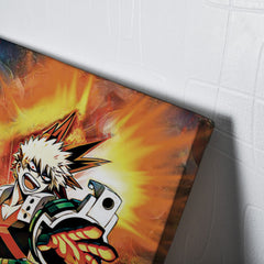 Blazing Bakugo My Hero Academia Vertical Canvas Print Wall Art - Kurodrip