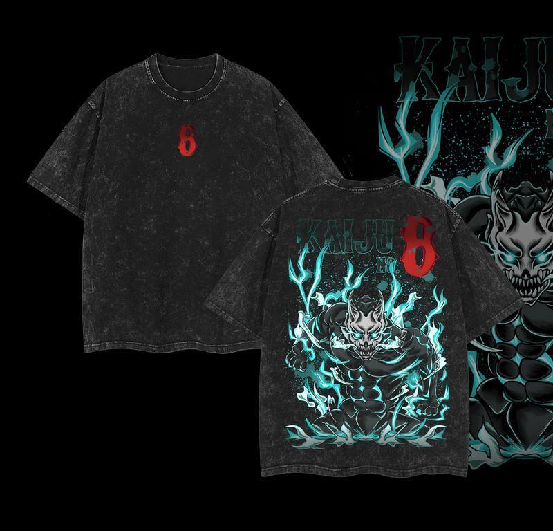 Kurodrip "Kafka Hibino" Kaiju No. 8 Vintage Washed Oversized T-Shirt