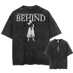 Kurodrip "Left it all behind" Jujutsu Kaisen Vintage Washed Oversized T-Shirt