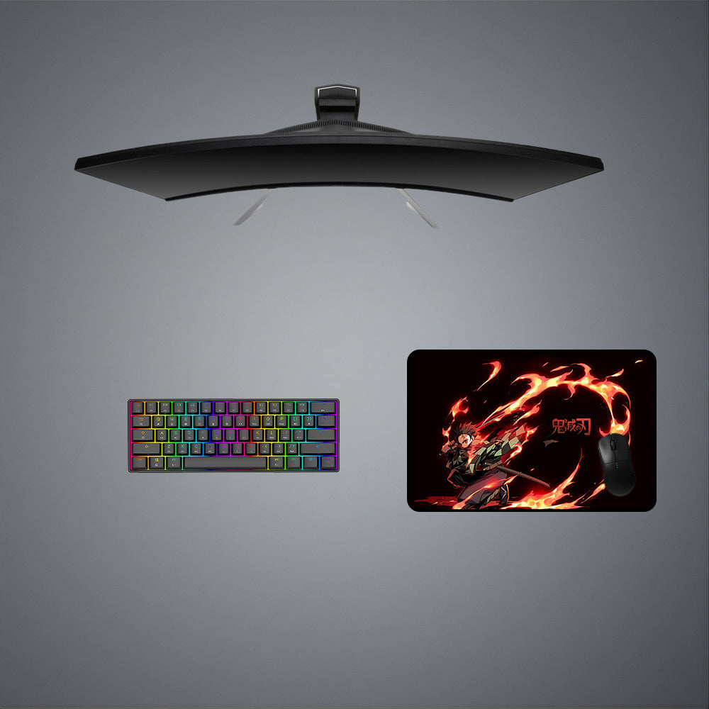Tanjiro Kamado Fire Design M-XXL Size Gaming Mouse Pad Computer Desk Mat - Kurodrip