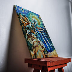 Dragon Ball Z Starry Night Kamehameha Canvas Print Wall Art - Kurodrip