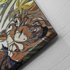 Dragon Ball Z Super Starry Night Goku Canvas Print Wall Art - Kurodrip